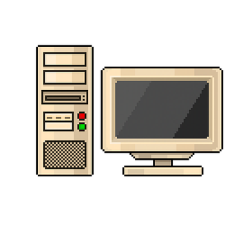Free Old Pixel Computer Retro Computer illustration and picture