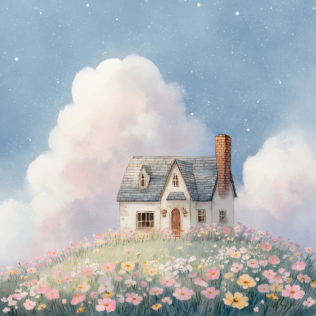 Free ai generated house home illustration