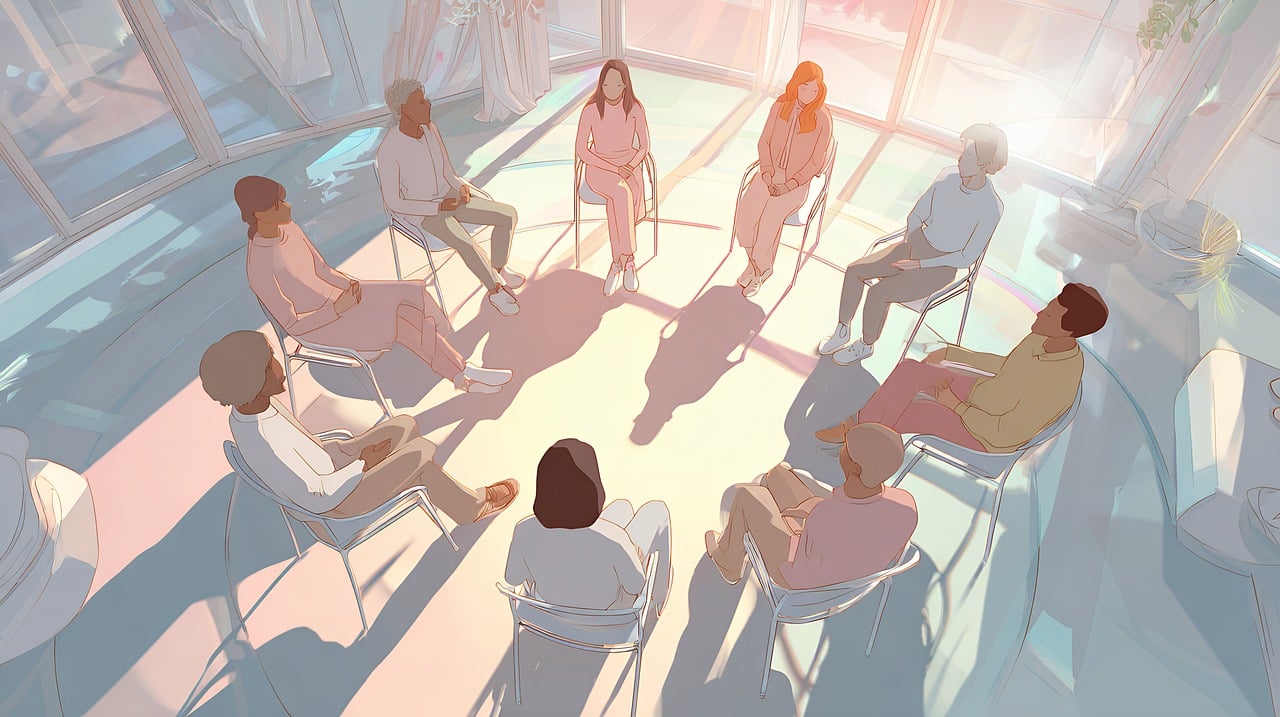 Download free HD stock image of Ai Generated Group Free ai generated group people illustration