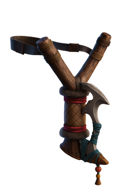 Free slingshot weapon wooden slingshot medieval slingshot illustration