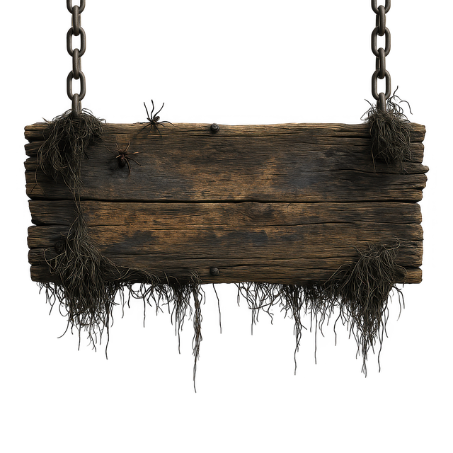 Free ai generated wooden sign rustic signboard illustration