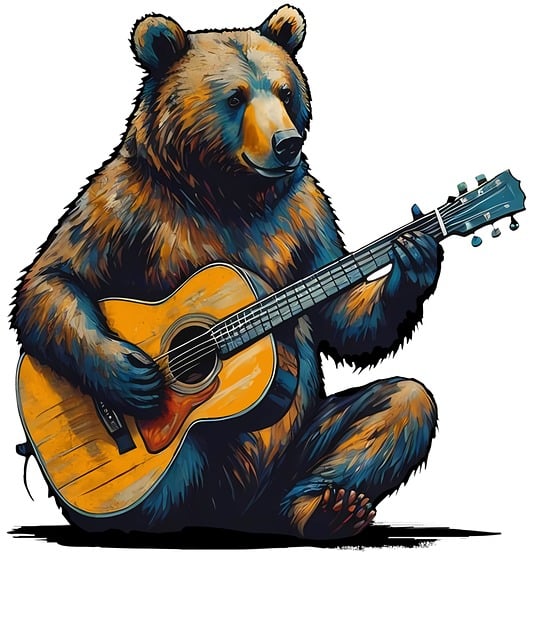 Urso Tocando Violão, Urso, Violão