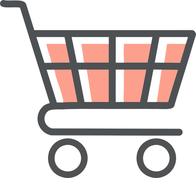 Free shopping supermarket trolley illustration