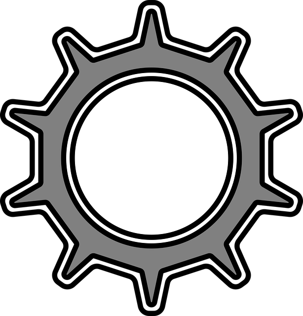 Free gear machine metal vector