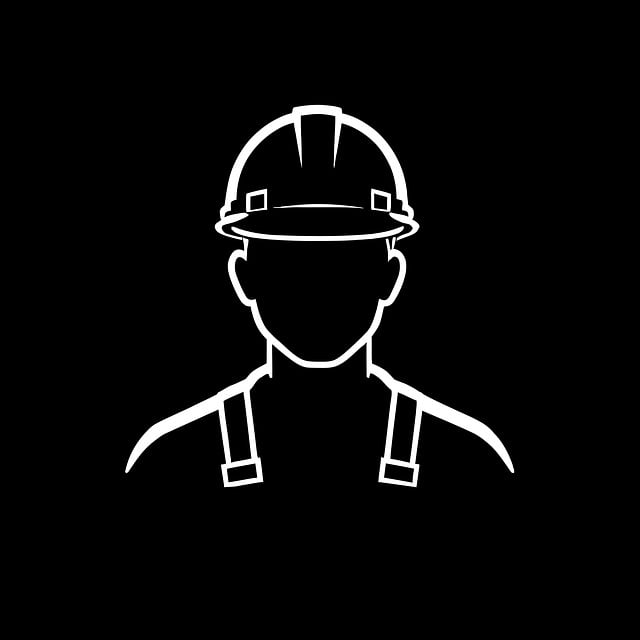 Free worker helmet construction vector