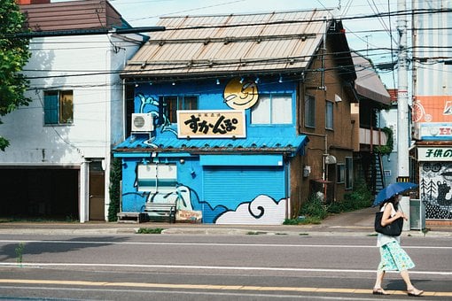 Sapporo, Japan, Hokkaido, Stadt, Straße