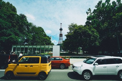 Sapporo, Japan, Hokkaido, Stadt, Straße