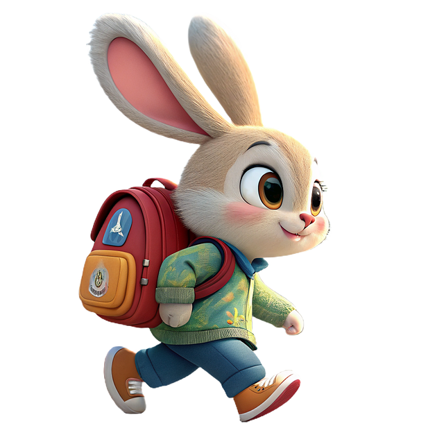 Free hare rabbit school illustration