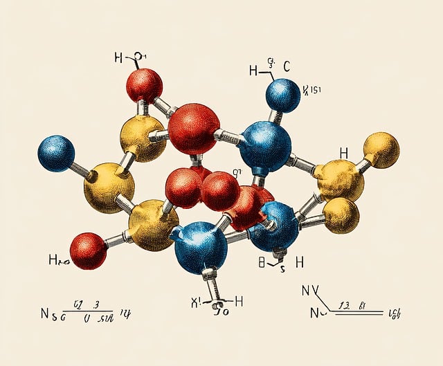 Free ai generated molecule model illustration