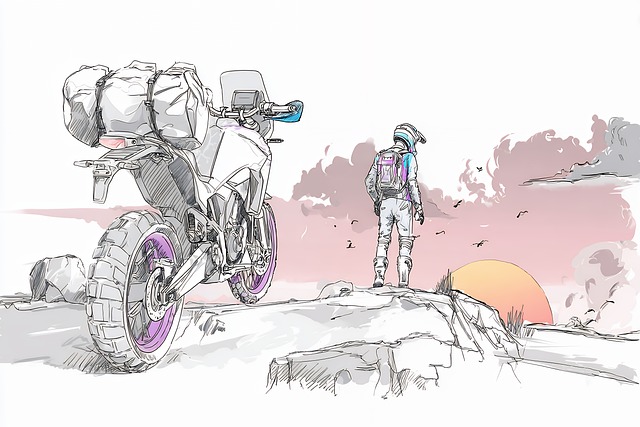 Free ai generated motorcycle person illustration