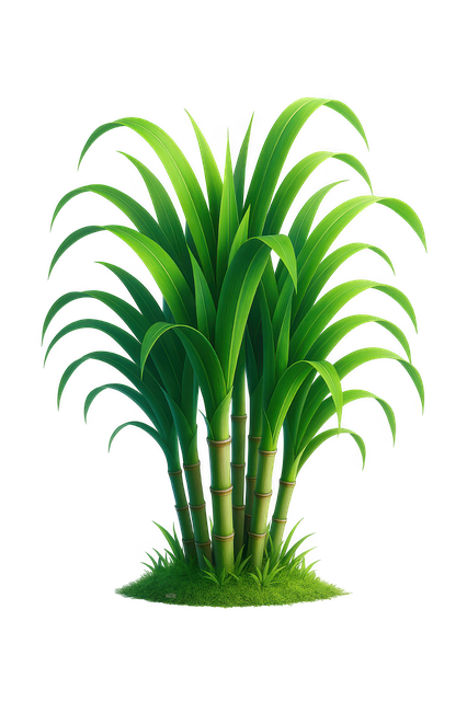 Free sugarcane plant tropical plant green sugarcane illustration