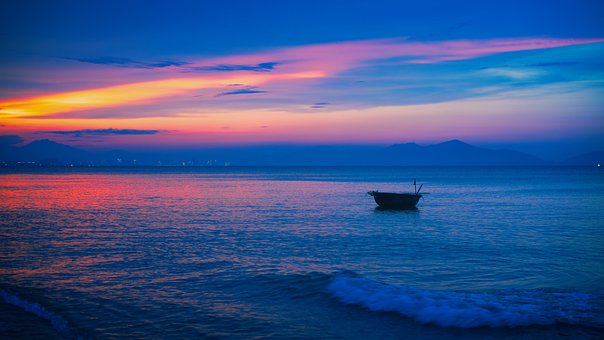 Meer, Frieden, Hoi An, Boot, Strand
