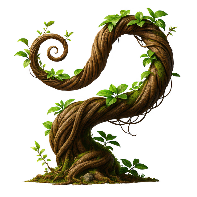 Free vine tree fantasy vine twisted tree illustration