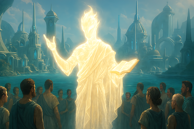 Free atlantis lemuria priest illustration