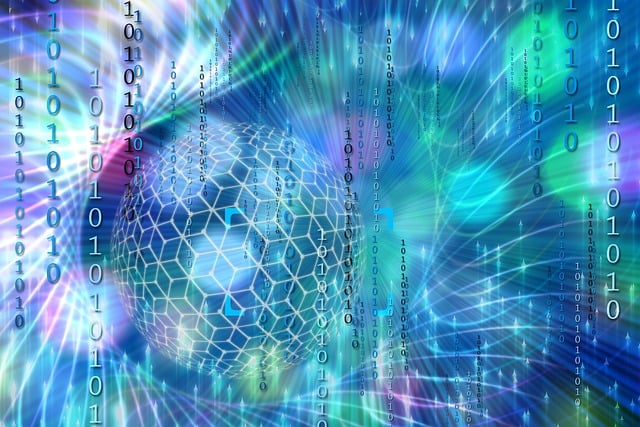 Free technology digital binary illustration
