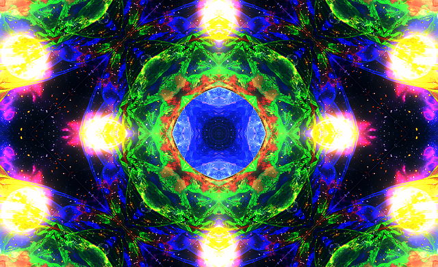 Free kaleidoscope pattern geometric illustration