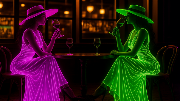 Free Neon Art Glowing Fashion illustration and picture