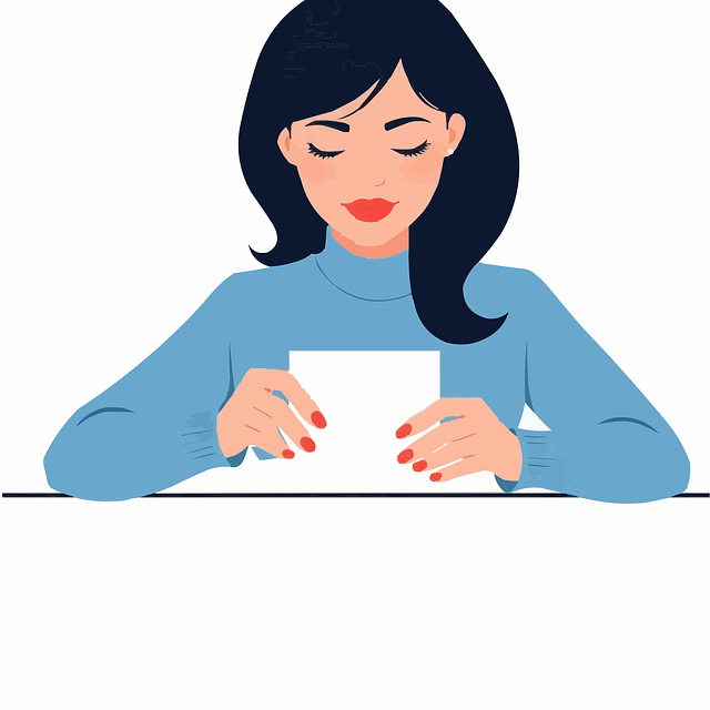 Free woman note card vector