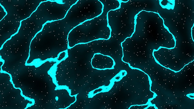 Free space fractal science fiction illustration