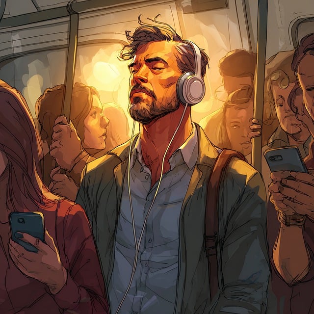 Free man subway train illustration