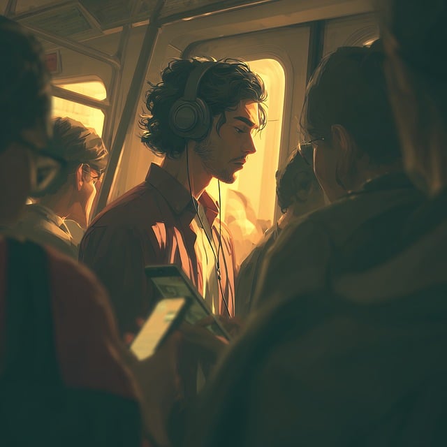 Free man train subway illustration