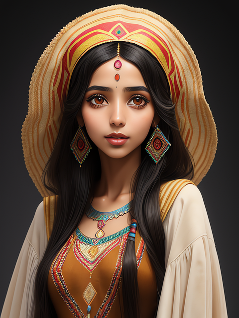 Free yemen traditional folk illustration