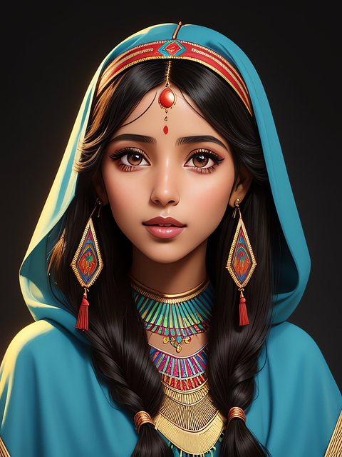 Free yemen traditional folk illustration