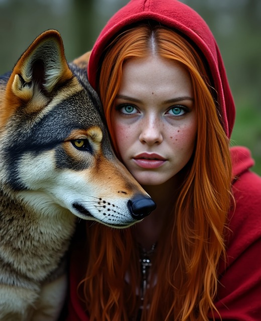 Free Portraitgirl Red Riding Hood illustration and picture