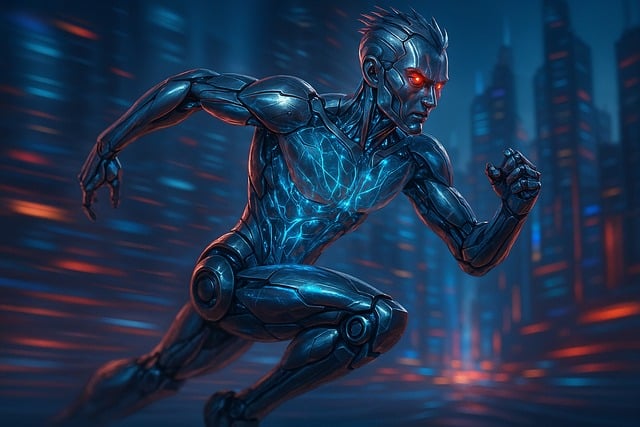 Free cyborg android futuristic illustration