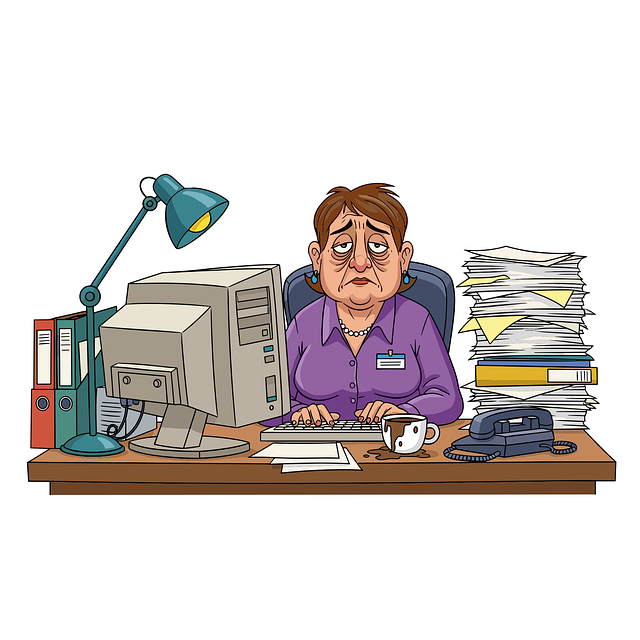 Free woman work office vector