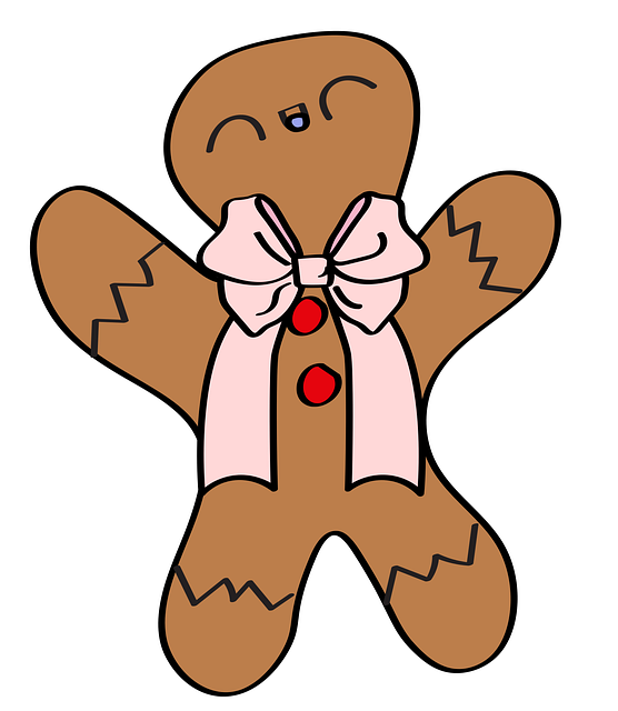 Free Gingerbread Man Christmas vector and picture