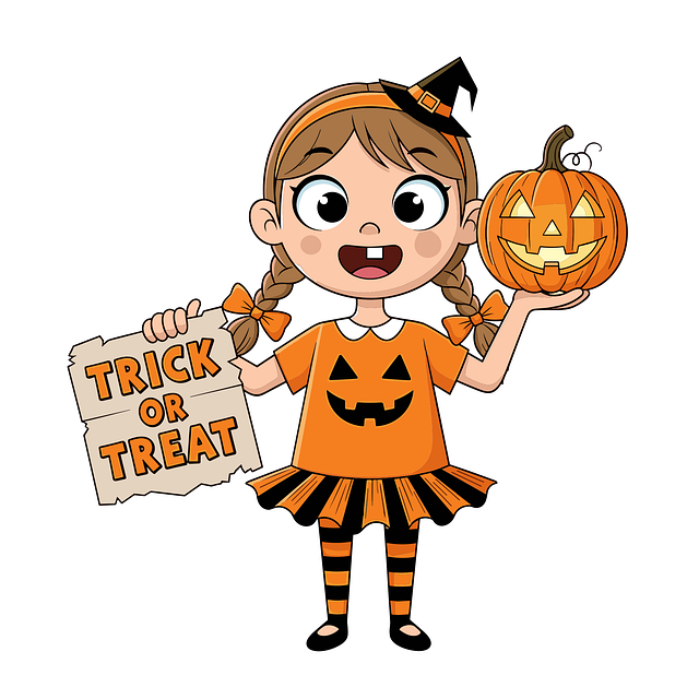 Free Halloween Girl vector and picture
