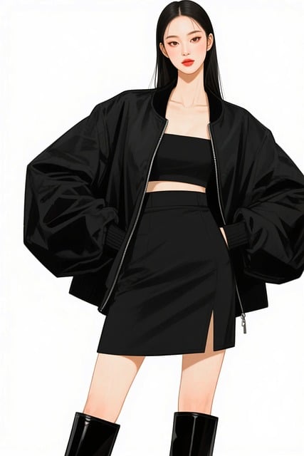 Ai Generiert, Schwarzes Outfit