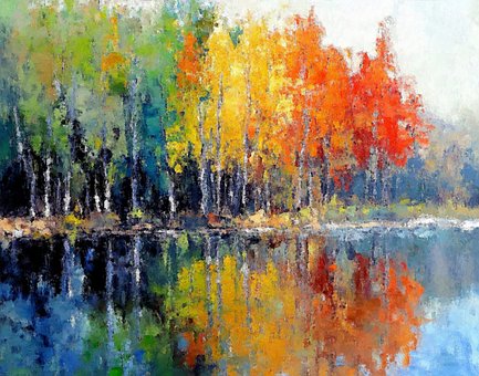 Herbst, Laub, Malen, Ai Generiert