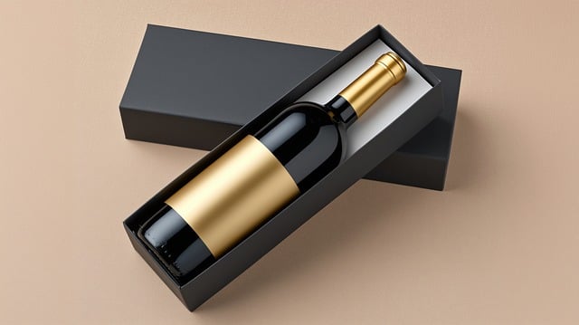 Free ai generated wine bottle mockup illustration