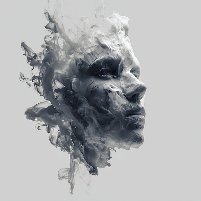 Free ai generated profile smoke illustration