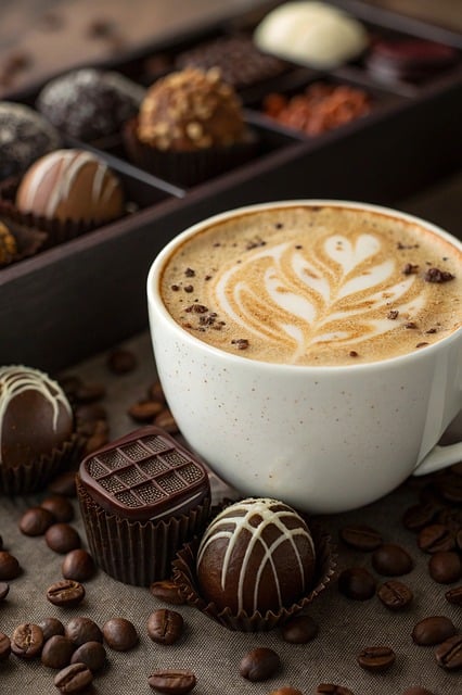 coffee, café, latte, cappuccino, espresso, barista, latte art, coffee beans, grinder, iced coffee, hot coffee, café interior, coffee shop, cozy café, coffee culture, breakfast, croissant, coffee lifestyle, caffeine, mug, takeaway coffee, americano, coffee cup, flat lay, cup, ai generated