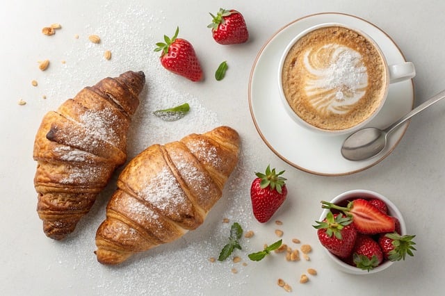coffee, café, latte, cappuccino, espresso, barista, latte art, coffee beans, grinder, iced coffee, hot coffee, café interior, coffee shop, cozy café, coffee culture, breakfast, croissant, coffee cup, coffee lifestyle, caffeine, mug, takeaway coffee, americano, flat lay, cup, ai generated