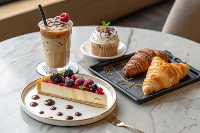coffee, café, latte, cappuccino, espresso, barista, latte art, coffee beans, grinder, iced coffee, hot coffee, café interior, coffee shop, cozy café, coffee culture, breakfast, croissant, coffee lifestyle, caffeine, mug, coffee cup, takeaway coffee, americano, flat lay, cup, ai generated