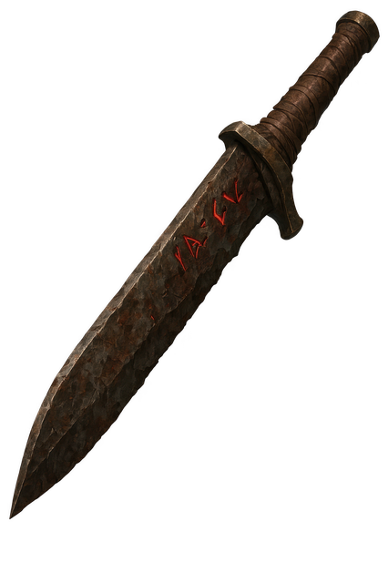 Download Fantasy Dagger, Rune Blade, Glowing Symbols. Royalty-Free ...