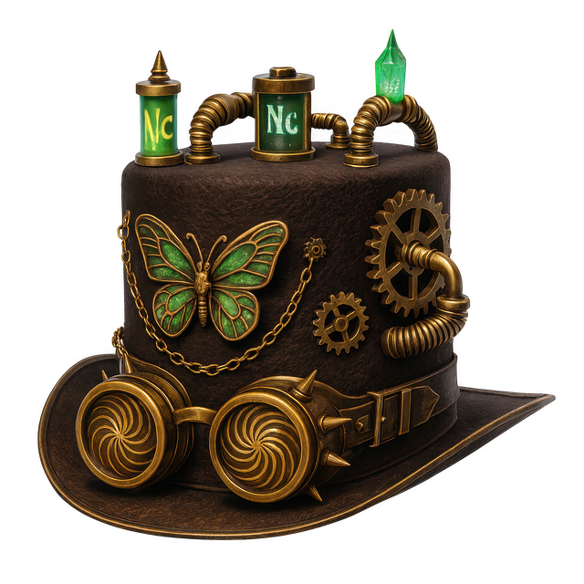 Free steampunk hat steampunk goggles fantasy headwear illustration