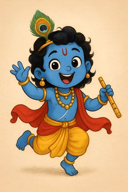 Krishna, Anime, Herre Krishna, Radha
