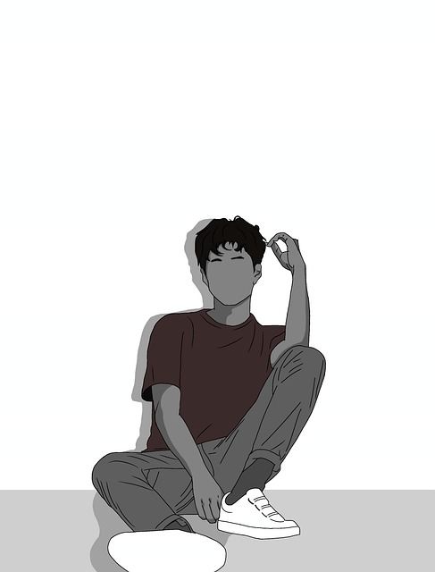 Free Man Sitting illustration and picture