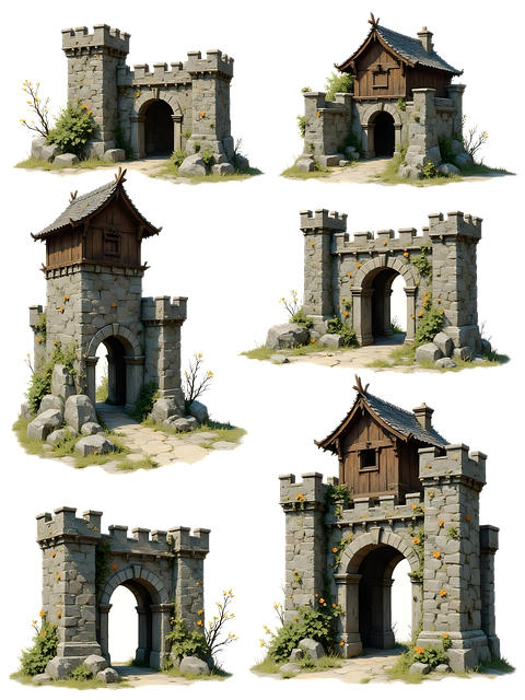 Free architecture building fortress illustration