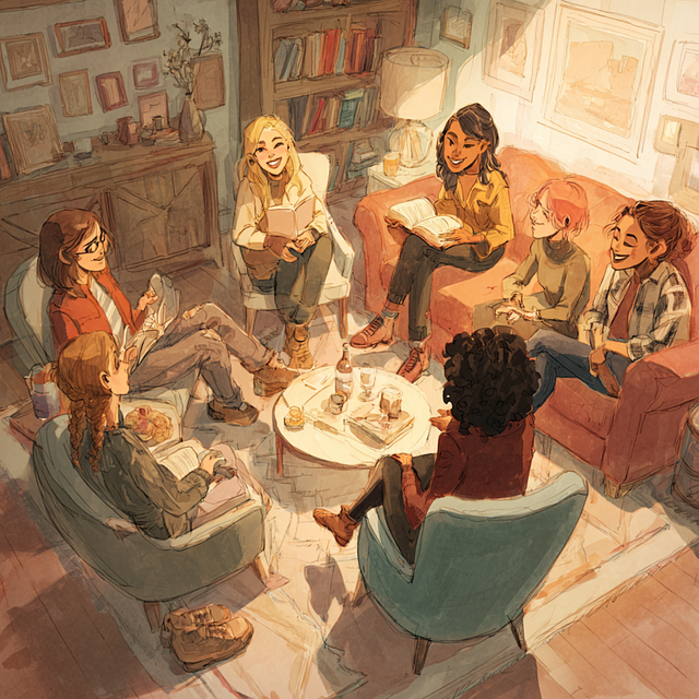 Free books book club reading illustration
