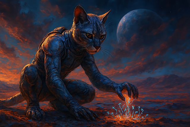 Free fantasy sci-fi alien illustration