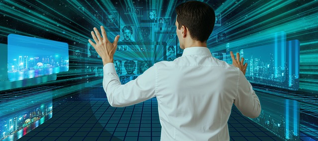 Free big data analytics artificial intelligence illustration