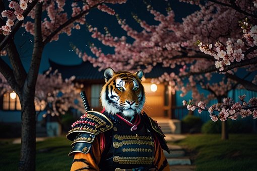 Free Tiger Samurai illustration and picture