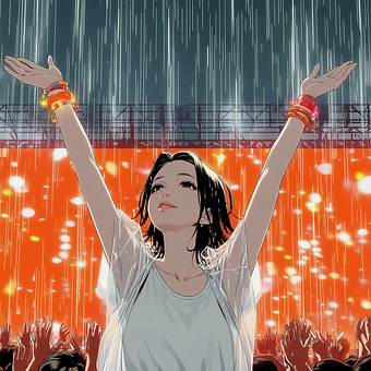 Free Music Festival Anime Concert illustration and picture