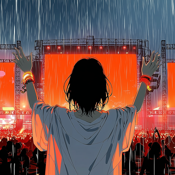 Free Music Festival Anime Concert illustration and picture